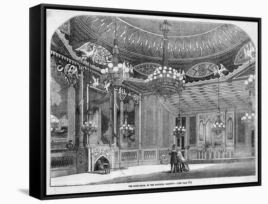 Interior of the Royal Pavilion at Brighton, Sussex-null-Framed Stretched Canvas
