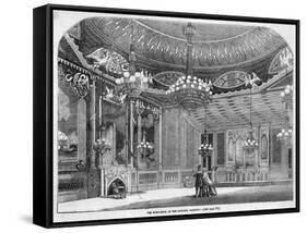 Interior of the Royal Pavilion at Brighton, Sussex-null-Framed Stretched Canvas