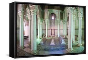 Interior of the Saadien Tombs, Marrakech, Morocco, North Africa, Africa-Matthew Williams-Ellis-Framed Stretched Canvas