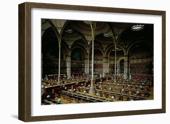 Interior of the "Salle des Imprimes", 1868-Henri Labrouste-Framed Giclee Print