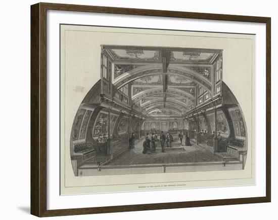 Interior of the Saloon in the Bessemer Steam-Ship-Frank Watkins-Framed Giclee Print