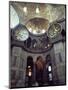 Interior of the Santa Sophia with Huge Medallions Inscribed with the Names of Allah, Istanbul-John Henry Claude Wilson-Mounted Photographic Print