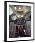Interior of the Santa Sophia with Huge Medallions Inscribed with the Names of Allah, Istanbul-John Henry Claude Wilson-Framed Photographic Print