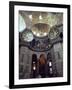 Interior of the Santa Sophia with Huge Medallions Inscribed with the Names of Allah, Istanbul-John Henry Claude Wilson-Framed Photographic Print