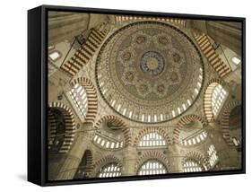 Interior of the Selimiye Mosque, Edirne, Anatolia, Turkey, Eurasia-Adam Woolfitt-Framed Stretched Canvas