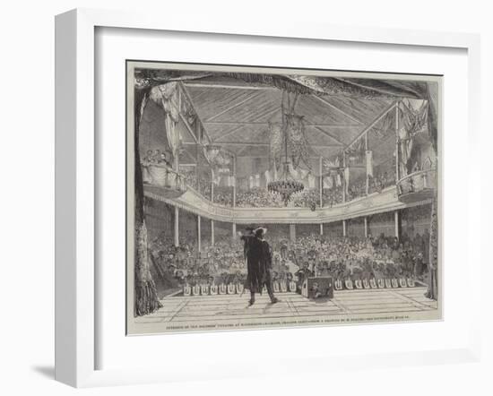 Interior of the Soldiers' Theatre at Mourmelon-Le-Grand, Chalons Camp-null-Framed Giclee Print