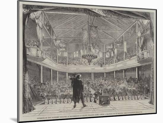 Interior of the Soldiers' Theatre at Mourmelon-Le-Grand, Chalons Camp-null-Mounted Giclee Print