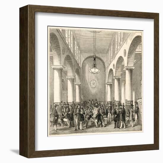 Interior of the Stock Exchange, London-null-Framed Art Print