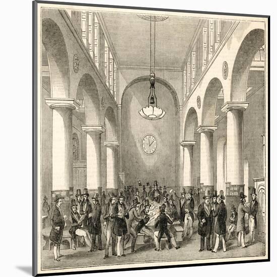 Interior of the Stock Exchange, London-null-Mounted Art Print