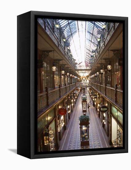 Interior of the Strand, Glass Covered Shopping Mall, Sydney, New South Wales (Nsw), Australia-D H Webster-Framed Stretched Canvas