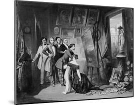 Interior of the Studio of Alfred Bruyas-Auguste Barthelemy Glaize-Mounted Giclee Print