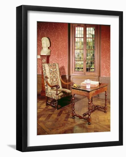 Interior of the Study of Honore De Balzac-French School-Framed Giclee Print