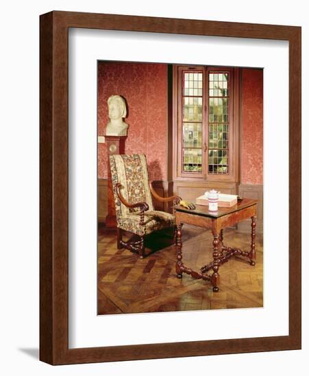 Interior of the Study of Honore De Balzac-French School-Framed Giclee Print