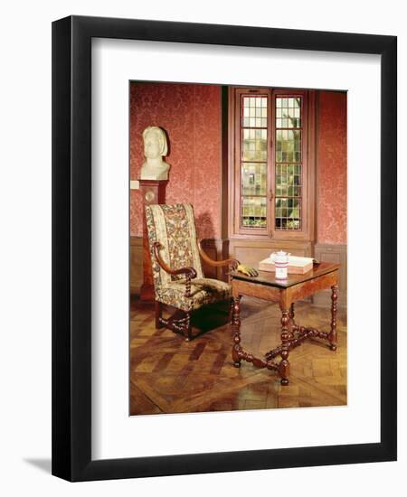 Interior of the Study of Honore De Balzac-French School-Framed Giclee Print