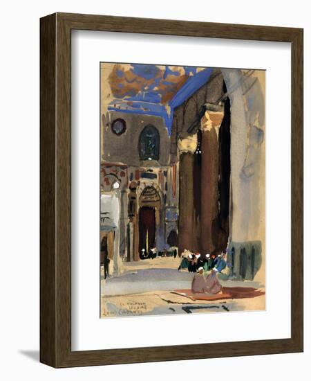 Interior of the Sultan Kalaoun Mosque, Cairo, Egypt, 1928-Louis Cabanes-Framed Giclee Print