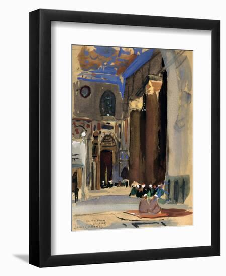 Interior of the Sultan Kalaoun Mosque, Cairo, Egypt, 1928-Louis Cabanes-Framed Giclee Print