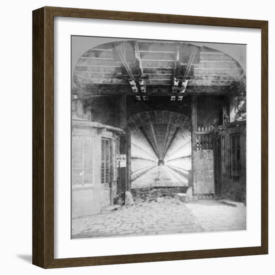 Interior of the Suspension Bridge, Niagara Falls, Canada, Early 20th Century-null-Framed Giclee Print