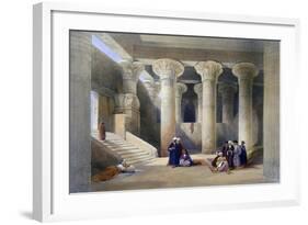 Interior of the Temple at Esna, Upper Egypt, 1838-David Roberts-Framed Giclee Print