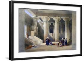 Interior of the Temple at Esna, Upper Egypt, 1838-David Roberts-Framed Giclee Print