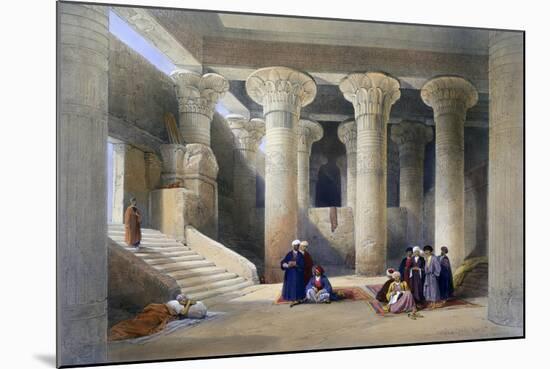 Interior of the Temple at Esna, Upper Egypt, 1838-David Roberts-Mounted Giclee Print
