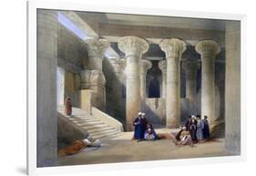 Interior of the Temple at Esna, Upper Egypt, 1838-David Roberts-Framed Giclee Print