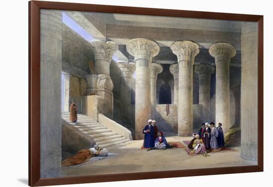 Interior of the Temple at Esna, Upper Egypt, 1838-David Roberts-Framed Giclee Print