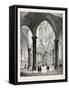 Interior of the Temple Church in London-null-Framed Stretched Canvas