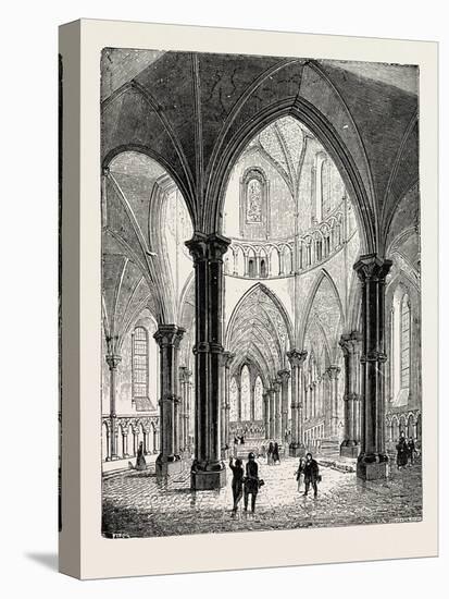Interior of the Temple Church in London-null-Stretched Canvas