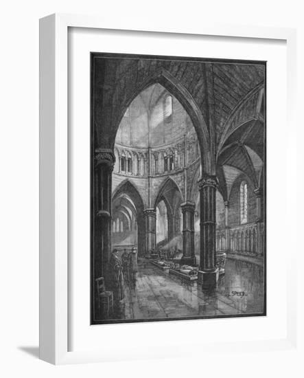 Interior of the Temple Church, London, 1905-Lancelot Speed-Framed Giclee Print