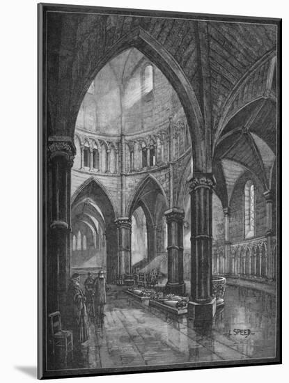 Interior of the Temple Church, London, 1905-Lancelot Speed-Mounted Giclee Print