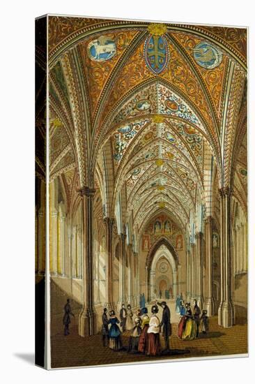 Interior of the Temple Church Uk-null-Stretched Canvas