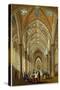 Interior of the Temple Church Uk-null-Stretched Canvas