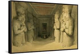 Interior of the Temple of Abu Simbel, from "Egypt and Nubia," Vol.1-David Roberts-Framed Stretched Canvas