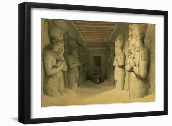 Interior of the Temple of Abu Simbel, from "Egypt and Nubia," Vol.1-David Roberts-Framed Giclee Print