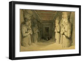 Interior of the Temple of Abu Simbel, from "Egypt and Nubia," Vol.1-David Roberts-Framed Giclee Print