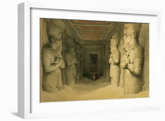 Interior of the Temple of Abu Simbel, from "Egypt and Nubia," Vol.1-David Roberts-Framed Giclee Print