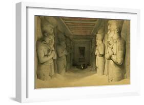 Interior of the Temple of Abu Simbel, from "Egypt and Nubia," Vol.1-David Roberts-Framed Giclee Print