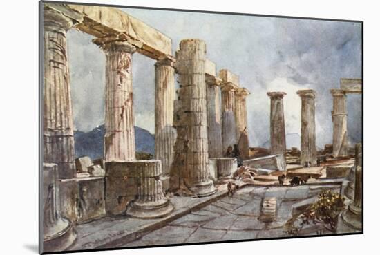 Interior of the Temple of Apollo at Bassae in Arcadia-John Fulleylove-Mounted Giclee Print