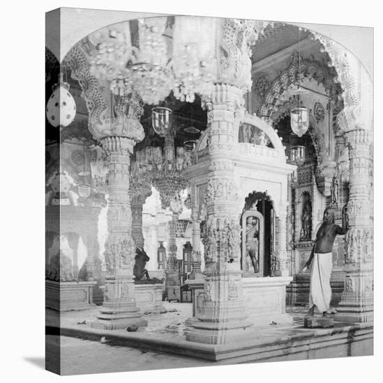 Interior of the Temple of Babulnath, Bombay, India, 1901-BW Kilburn-Stretched Canvas