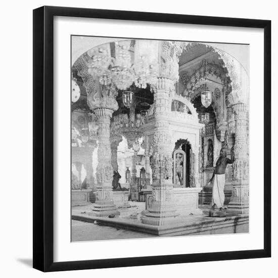 Interior of the Temple of Babulnath, Bombay, India, 1901-BW Kilburn-Framed Giclee Print