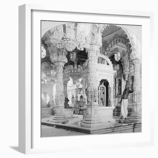 Interior of the Temple of Babulnath, Bombay, India, 1901-BW Kilburn-Framed Giclee Print