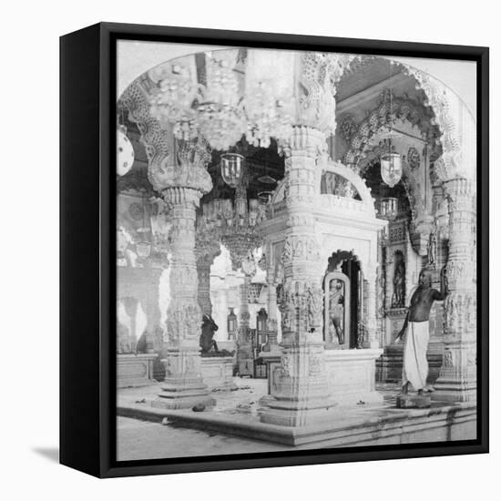 Interior of the Temple of Babulnath, Bombay, India, 1901-BW Kilburn-Framed Stretched Canvas