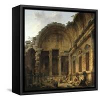 Interior of the Temple of Diana at Nimes. 1786-Hubert Robert-Framed Stretched Canvas
