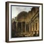 Interior of the Temple of Diana at Nimes. 1786-Hubert Robert-Framed Art Print