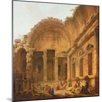 Interior of the Temple of Diana at Nimes, 1787-Hubert Robert-Mounted Giclee Print