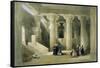 Interior of the Temple of Esne in Upper Egypt-David Roberts-Framed Stretched Canvas