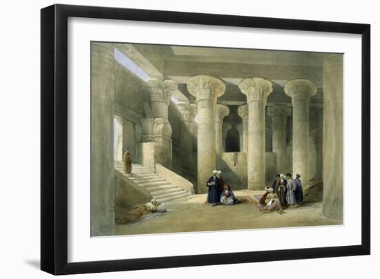 Interior of the Temple of Esne in Upper Egypt-David Roberts-Framed Giclee Print