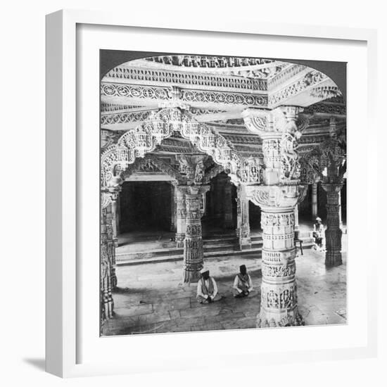 Interior of the Temple of Vimala Sah, Mount Abu, India, 1903-Underwood & Underwood-Framed Giclee Print