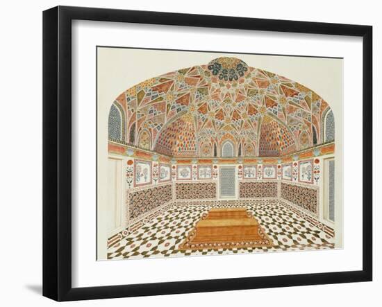 Interior of the Tomb of et ahmadowlah, Agra School, circa 1815-null-Framed Giclee Print