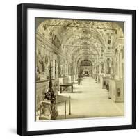 Interior of the Vatican Library, Rome, Italy-Underwood & Underwood-Framed Photographic Print